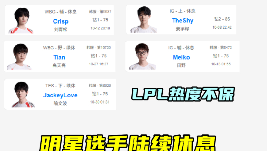 LPL竞拍正式结束，3人全都顶薪内定！明星选手休赛，改革彻底失败