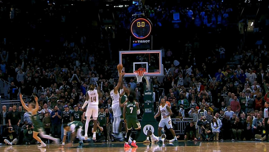 神剧情！雄鹿小波特中投准绝杀骑士 阿伦补篮反绝杀超时0.1秒惜败