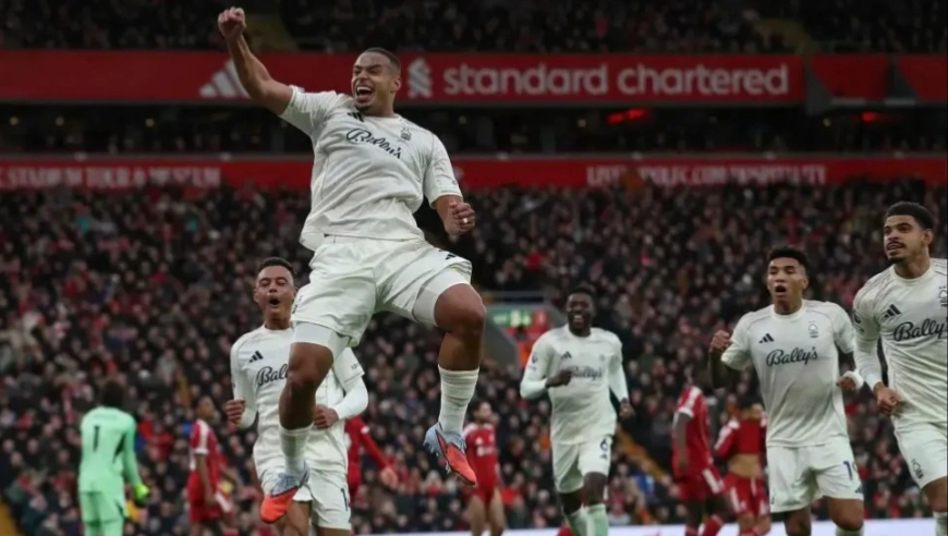 英超：利物浦0-3惨败诺丁汉森林 穆里略、萨沃纳、怀特破门