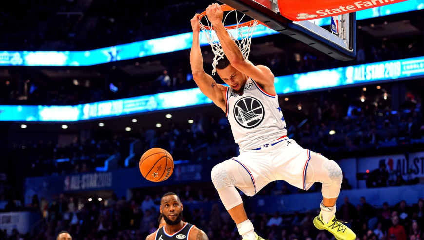 库里竟有30次！频率从高到低 盘点NBA罕见扣篮的后卫们的暴扣