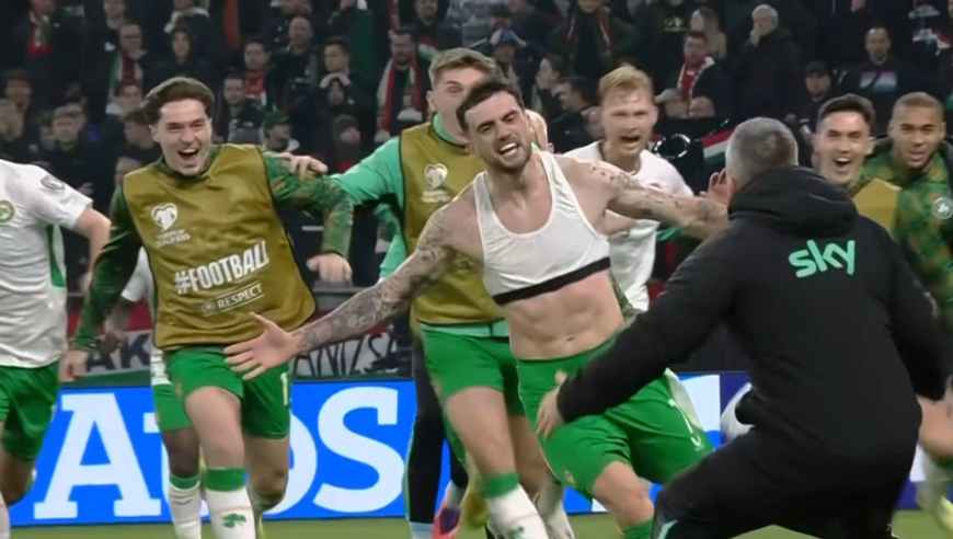 天神下凡！爱尔兰悍将补时最后一攻读秒绝杀，挺进世界杯附加赛