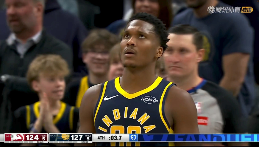 步行者老鹰最后时刻：两队轮番边线球失误 马瑟林罚球定胜局