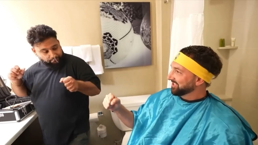 大叔假扮汤普森混进勇士主场，甚至连杜兰特都没有认出来