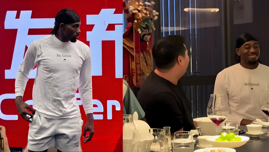 来中国笑容变多了！莱昂纳德现身成都稍显拘谨，看川剧变脸被吓笑