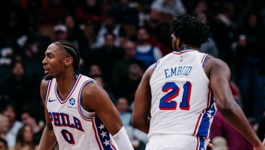 马克西29+9+6恩比德爆砍33分，双核复出拖累狄龙，76人复仇太阳