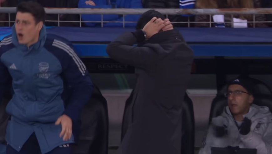 有多精彩？超慢镜看阿森纳这粒炸裂世界波，让教练席惊出表情包