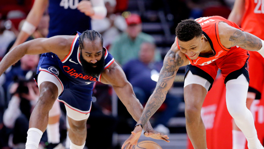 哈登vs火箭22分7助攻全过程：连续单打谢泼德+关键三分成空砍