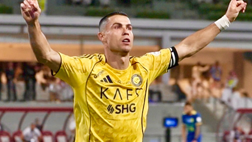 生涯第953球!C罗沙特联个人秀：点射任意球造进球+强力头槌攻门