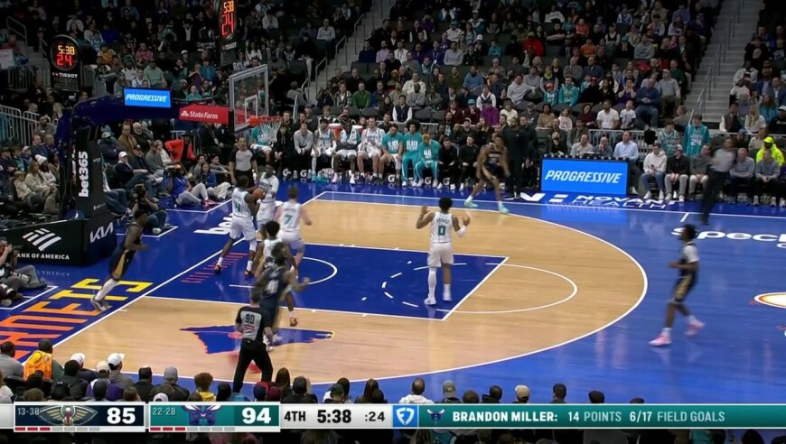 【集锦】鹈鹕95-102黄蜂 鲍尔24+8助黄蜂逆风翻盘豪取7连胜