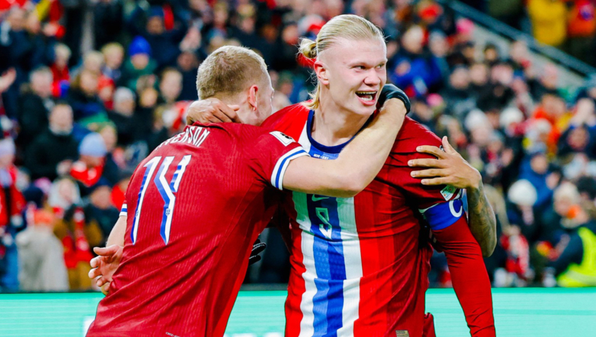 世欧预：挪威4-1爱沙尼亚无限接近美加墨 哈兰德、瑟洛特双响