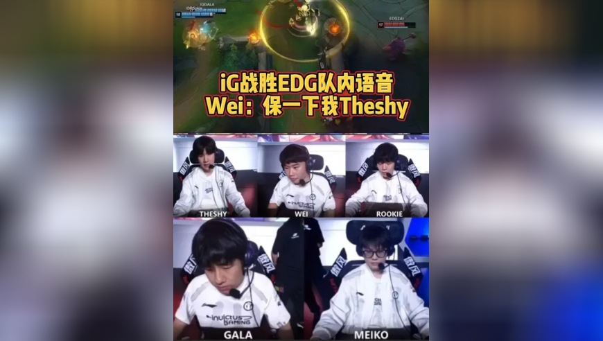 iG战胜EDG队内语音，Wei：保一下我Theshy！