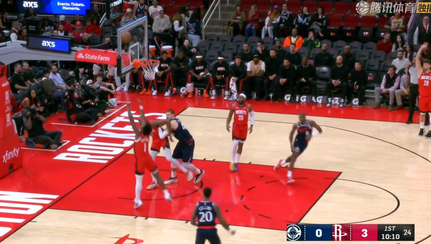 这真是没有还手之力！快船客战火箭 开场攻防两端被打爆被打7比0