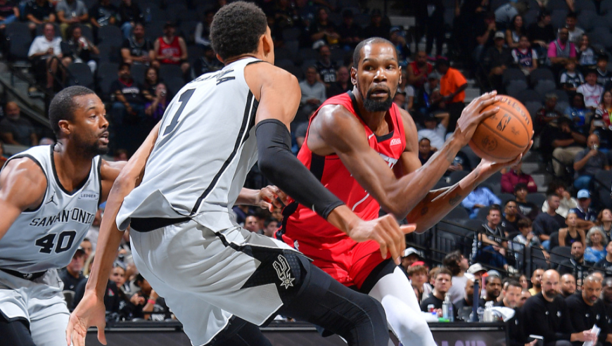 NBA杯：文班22+8马刺终结火箭5连胜 杜兰特24分8失误申京准三双