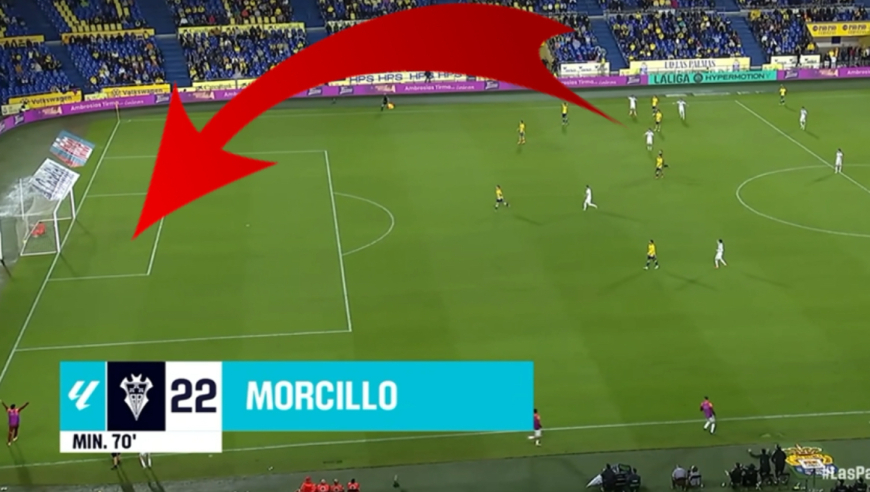 惊为天人！西班牙赛场连日现炸裂中圈吊射破门，西甲西乙悍将隔空对决