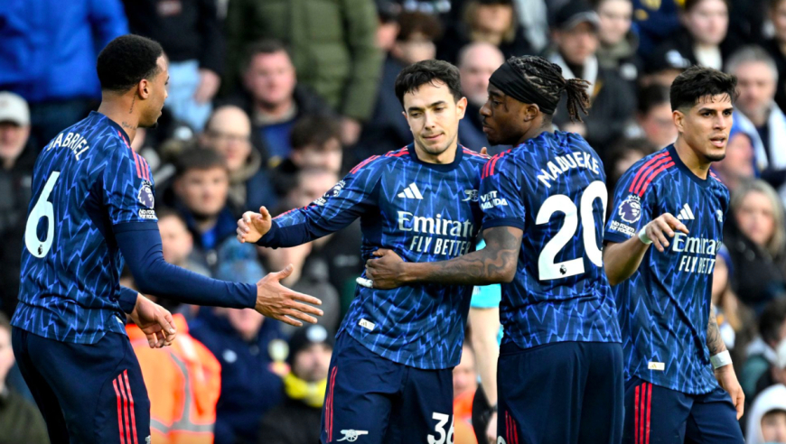 近4轮首胜！英超：阿森纳4-0利兹联 马杜埃凯助攻+造乌龙 约克雷斯破门