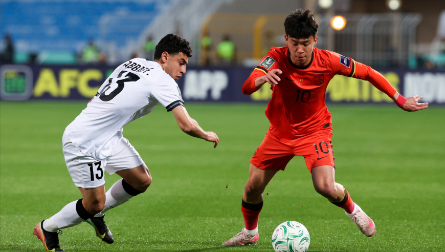 U23亚洲杯中国半场集锦：四次威胁伊拉克球门 王钰栋强突传中策动