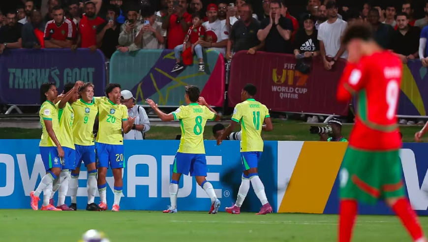 U17世界杯：巴西2-1摩洛哥晋级四强 德尔双响+读秒绝杀