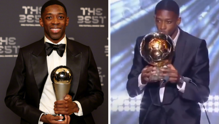 生涯巅峰！登贝莱过去一年捧杯经典时刻，欧冠+金球如今再添世界足球先生成足坛大赢家