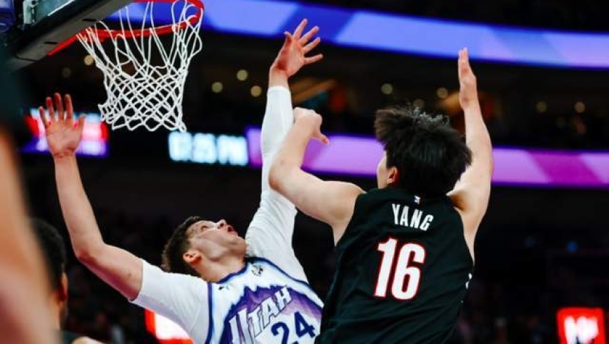 拒绝22分大逆转！开拓者狂飙21记三分，杨瀚森二次登场被葬送