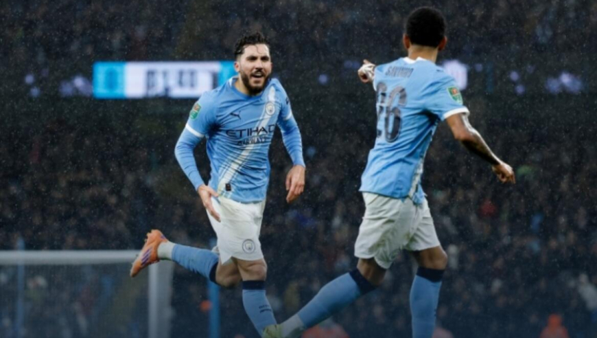 联赛杯-曼城2-0布伦特福德晋级四强，谢尔基远射破门，萨维尼奥建功