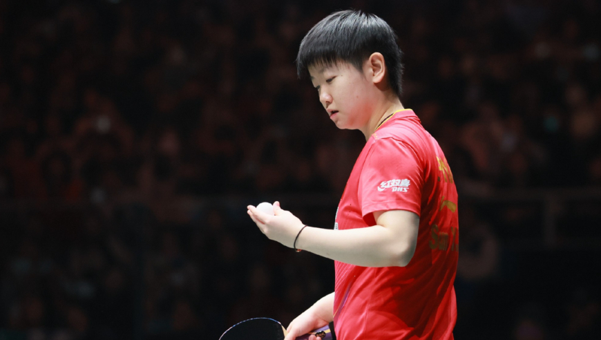 局末9-10落后 孙颖莎挽救局点14-12爆分逆转 埃及女将急到跳脚