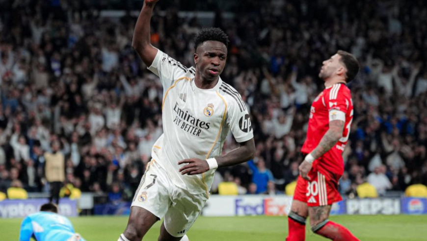 欧冠：皇马总比分3-1本菲卡晋级 维尼修斯破门 巴尔韦德助攻双响