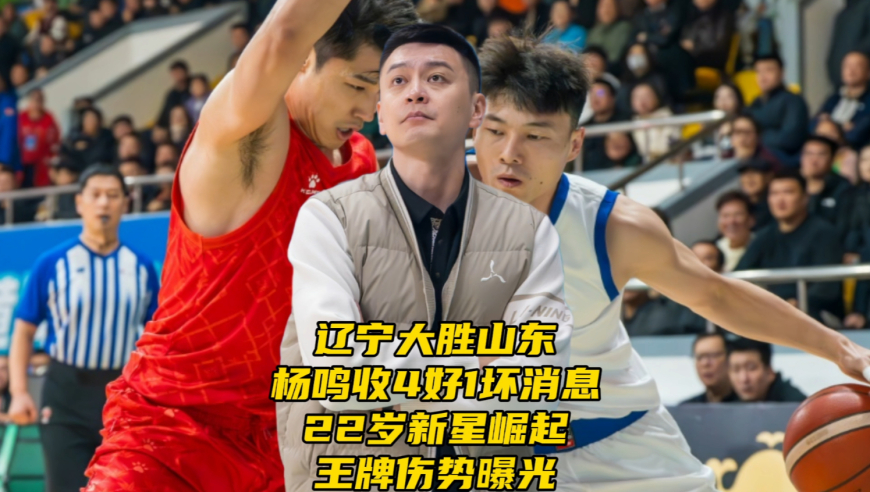 辽宁大胜山东！杨鸣收4好1坏消息！22岁新星崛起，王牌伤势曝光