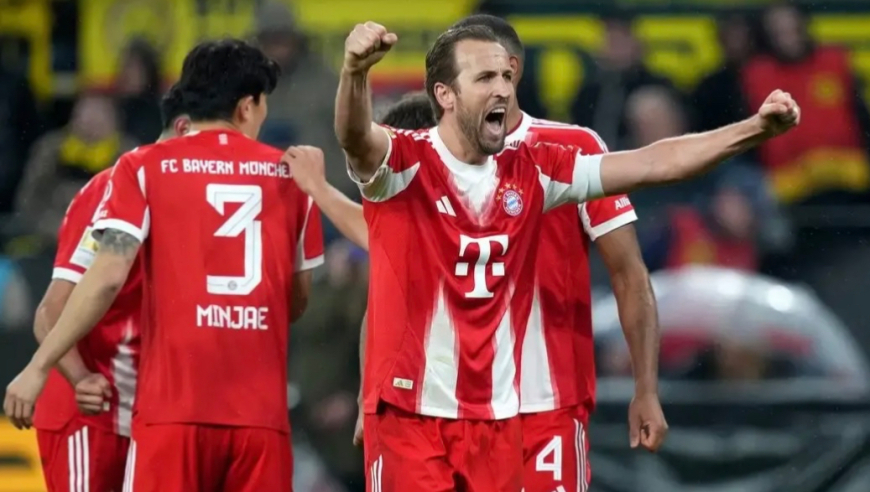 德甲焦点战：赛季双杀！拜仁3-2客胜多特 基米希绝杀 凯恩双响