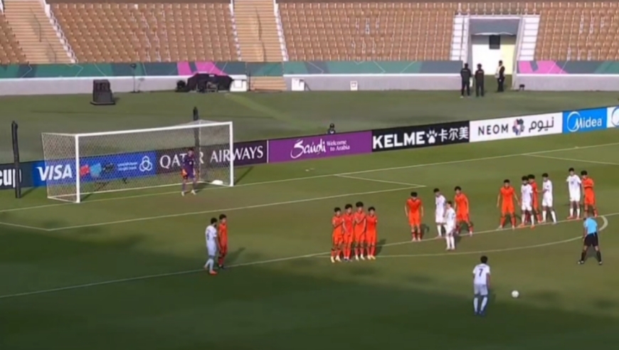 U23亚洲杯淘汰赛：中国队90分钟常规时间0-0逼平乌兹别克斯坦