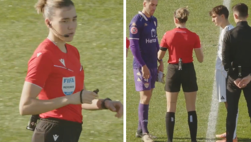 什么水平！西协甲女裁判两次否决点球判罚，后卫明知门将出击依旧大力回传送大空门