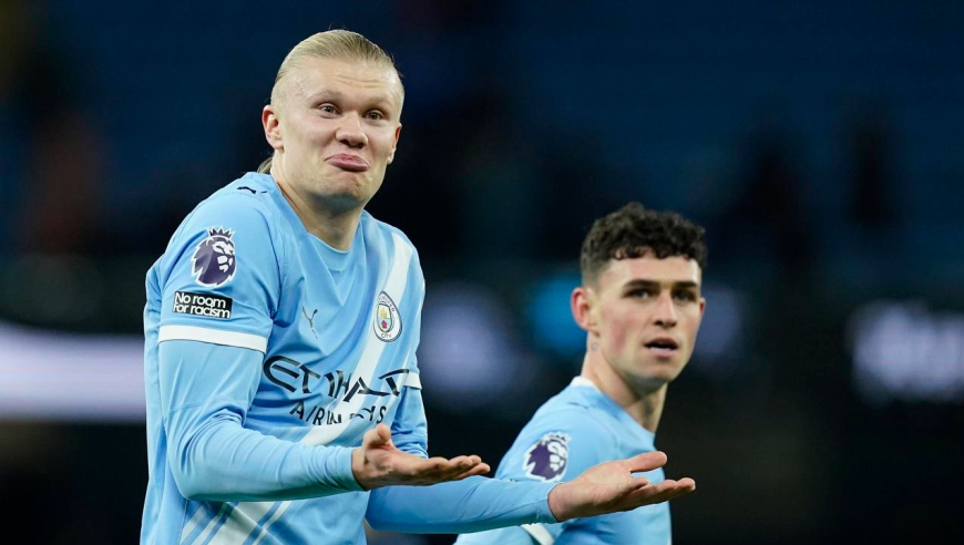 射术真的强！慢镜看哈兰德两度1V2连击高燃双响，曼城3-0西汉姆