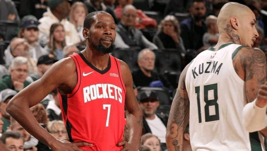 死神降临！杜兰特申京合砍54分，火箭14分逆转雄鹿取关键胜利！