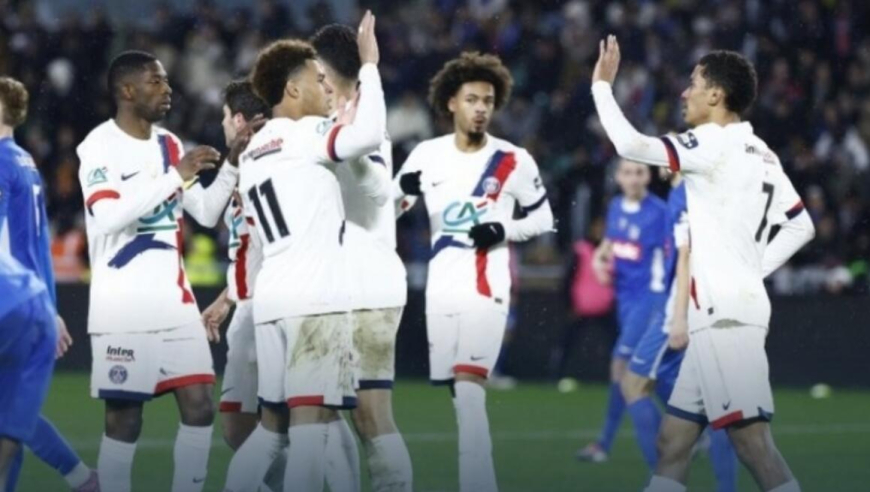 法国杯-巴黎4-0旺代丰特奈晋级32强，登贝莱传射，G拉莫斯双响+造点