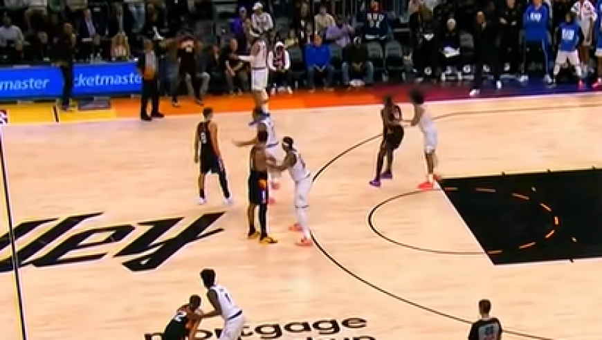 太阳魔术关键时刻全过程：激战双加时互秀关键球 杰伦格林三分绝杀