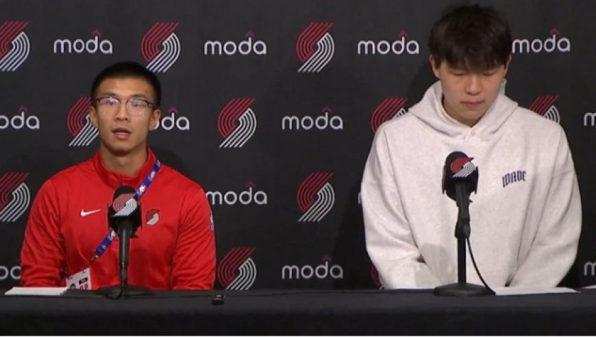 杨瀚森赛后采访：乐观回应此前8场被弃用 全力以赴+每天学英语