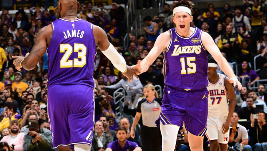 里夫斯35分湖人逆转76人！大帝空砍35分 卢卡伤退詹皇17+10