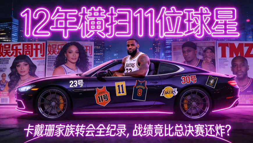 12年横扫11位球星！卡戴珊家族转会纪录，战绩竟比总决赛还炸