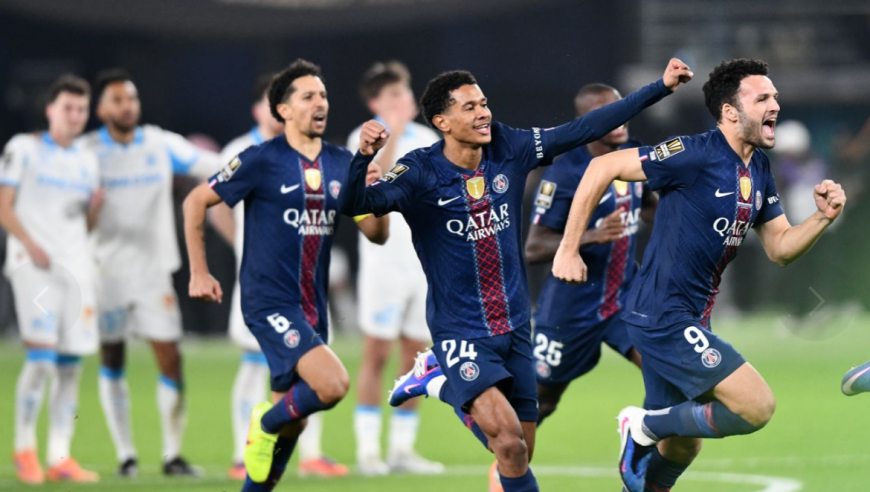 刺激！速看巴黎绝境翻盘夺法超杯夺冠，95分钟绝平点球大战制胜