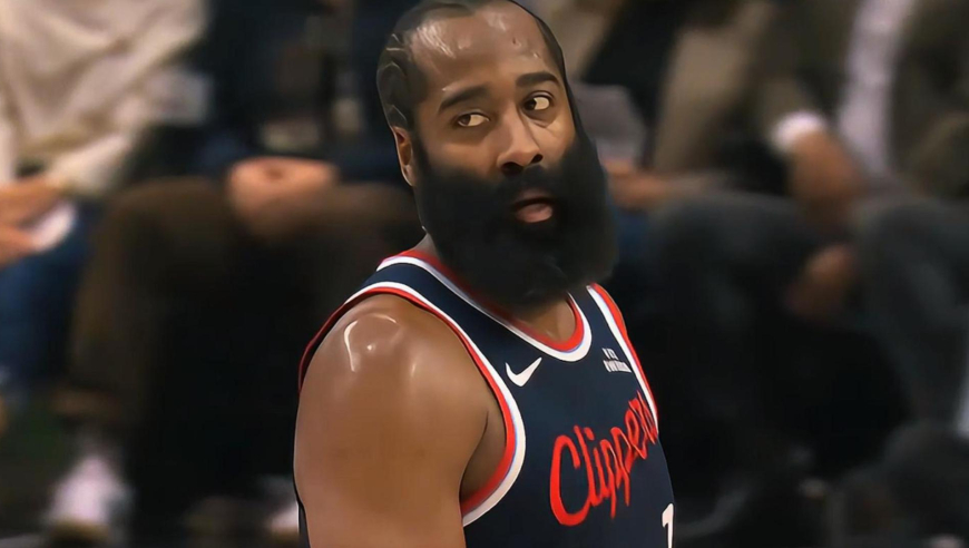 快船哈登vs开拓者半场14分全过程：里突外投+各种单打硬解