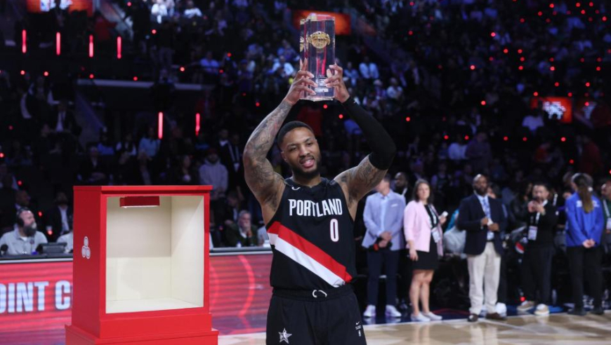 26年三分大赛全程：布克首轮30分未能绝平 利拉德实现三冠王