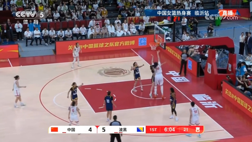 成年国家队首分！张子宇篮下擎天一柱 接球轻松上篮无干扰