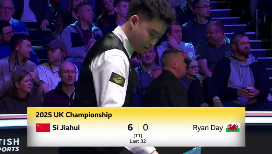 2025斯诺克英锦赛：斯佳辉6-0晋级16强，75分钟速通