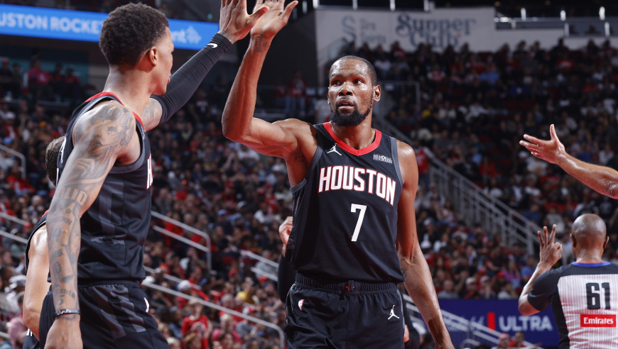 杜兰特14投13分，申京被打爆！5个细节反而证明这支火箭争冠有戏