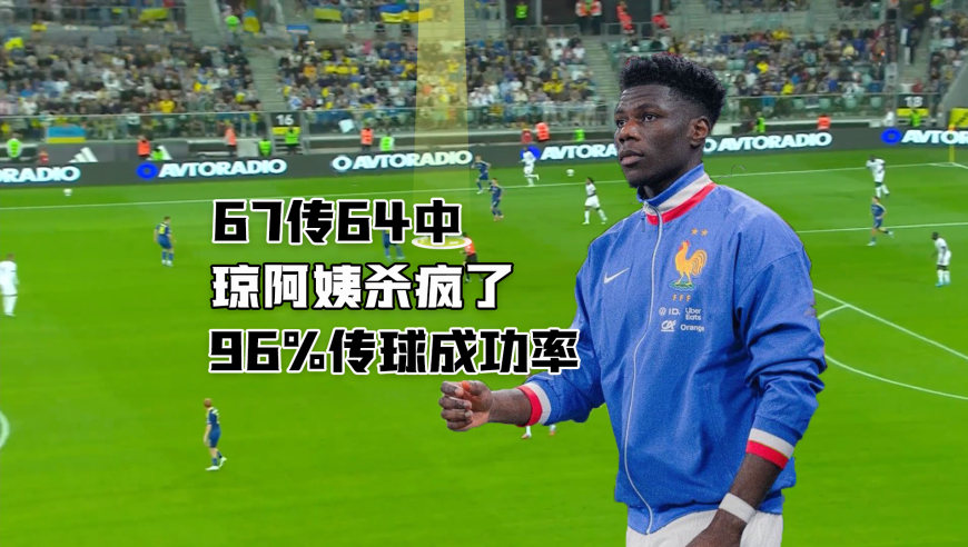 战术板 | 离谱！琼阿梅尼天眼传球？96%成功率堪称中场手术刀！