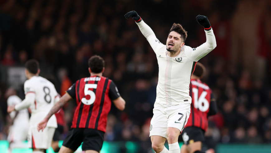 英超：切尔西0-0伯恩茅斯！3轮不胜仅拿2分 加纳乔中柱 9号锋霸伤退