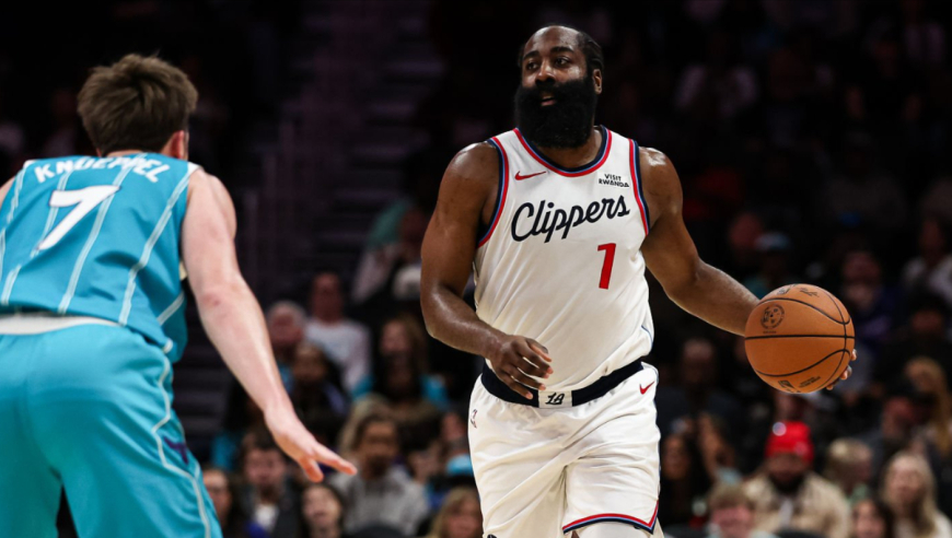 快船vs黄蜂集锦：哈登55分对飙两大新星 克努佩尔26分米勒21分