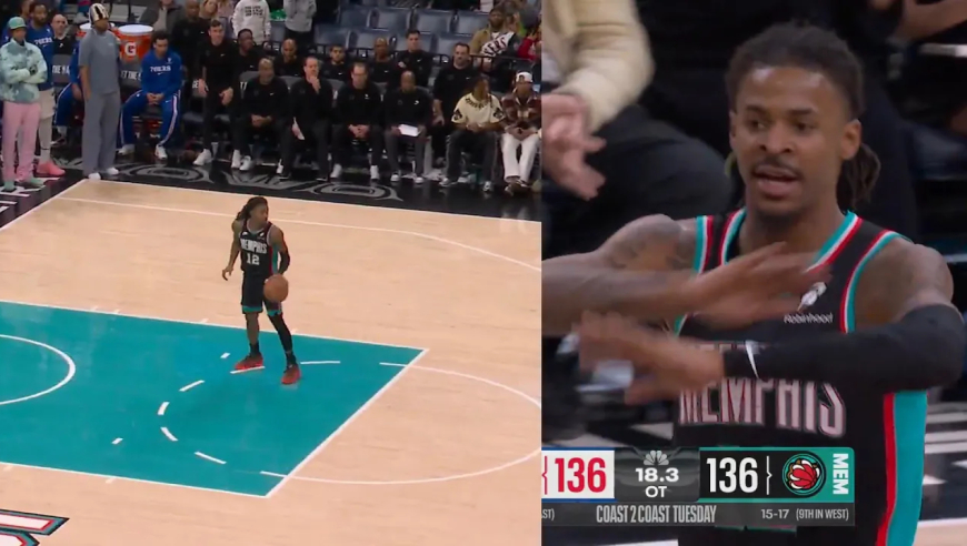 太败人品！莫兰特抢断后不上篮原地等人嘲笑76人 最后惨遭迎面绝杀！