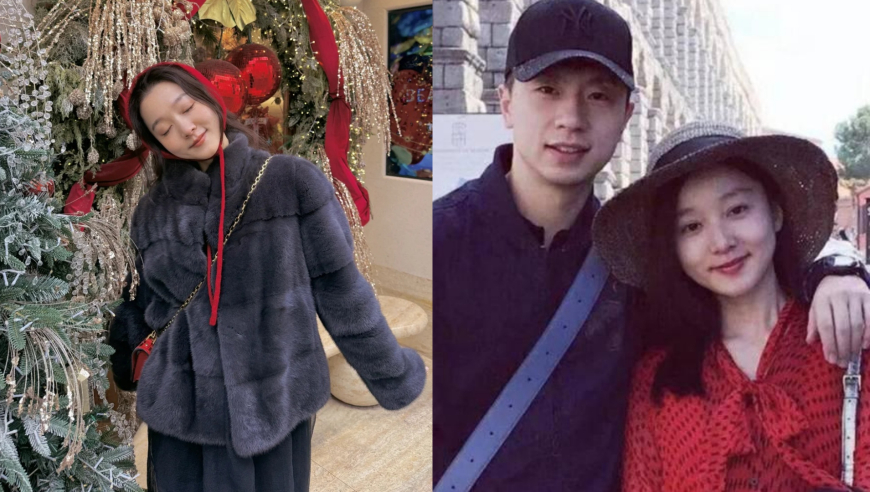 马龙夏露带娃过圣诞节，龙嫂戴红色帽子似女大学生，儿子新发型超帅