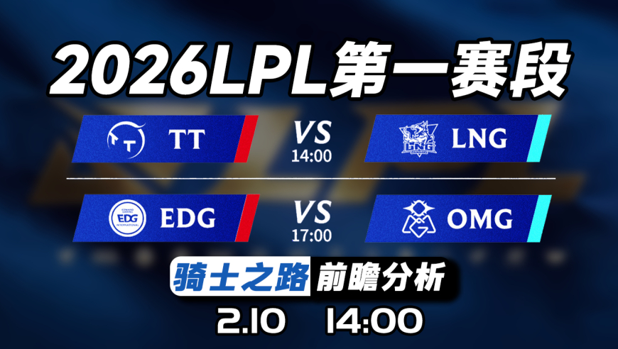 2026LPL第一赛段骑士之路【EDG vs OMG】预测