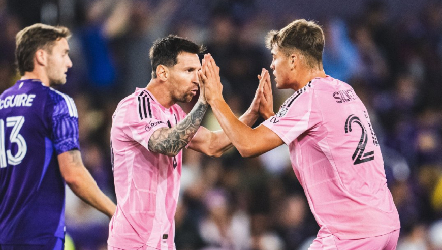 迈阿密国际4-2逆转奥兰多城集锦：梅西助攻+双响 塞戈维亚传射